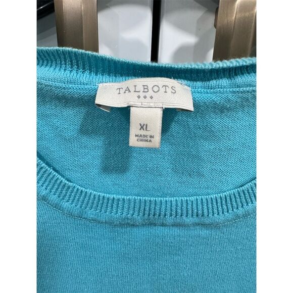 Talbots Women's XL Blue Sweater with‎ Parakeet Design - Picture 3 of 8